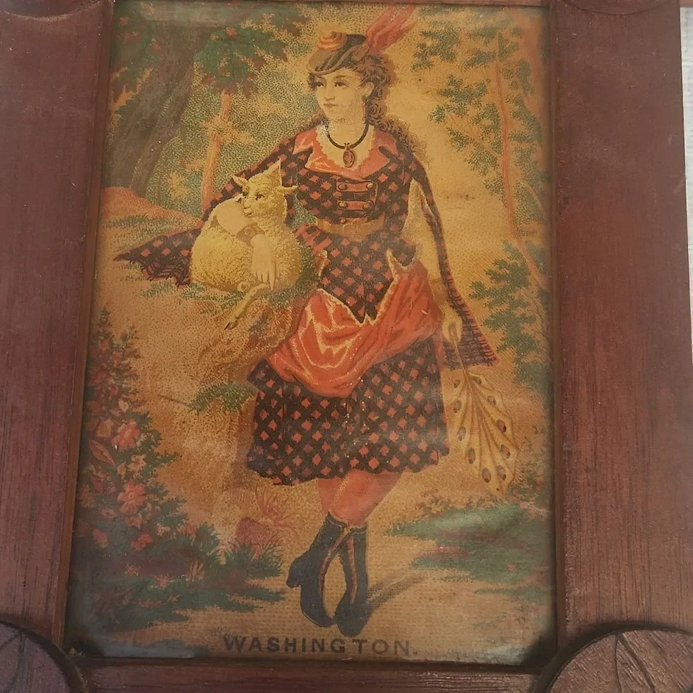Vintage 1800's Trading Card Original Frame